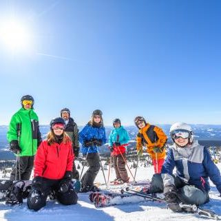 Family trip skiing at Big White