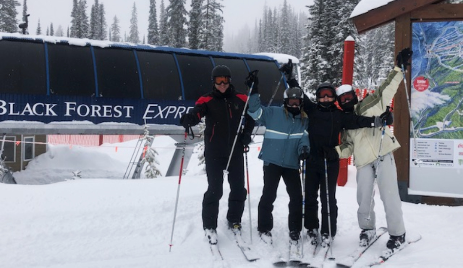 family ski trip in British Columbia